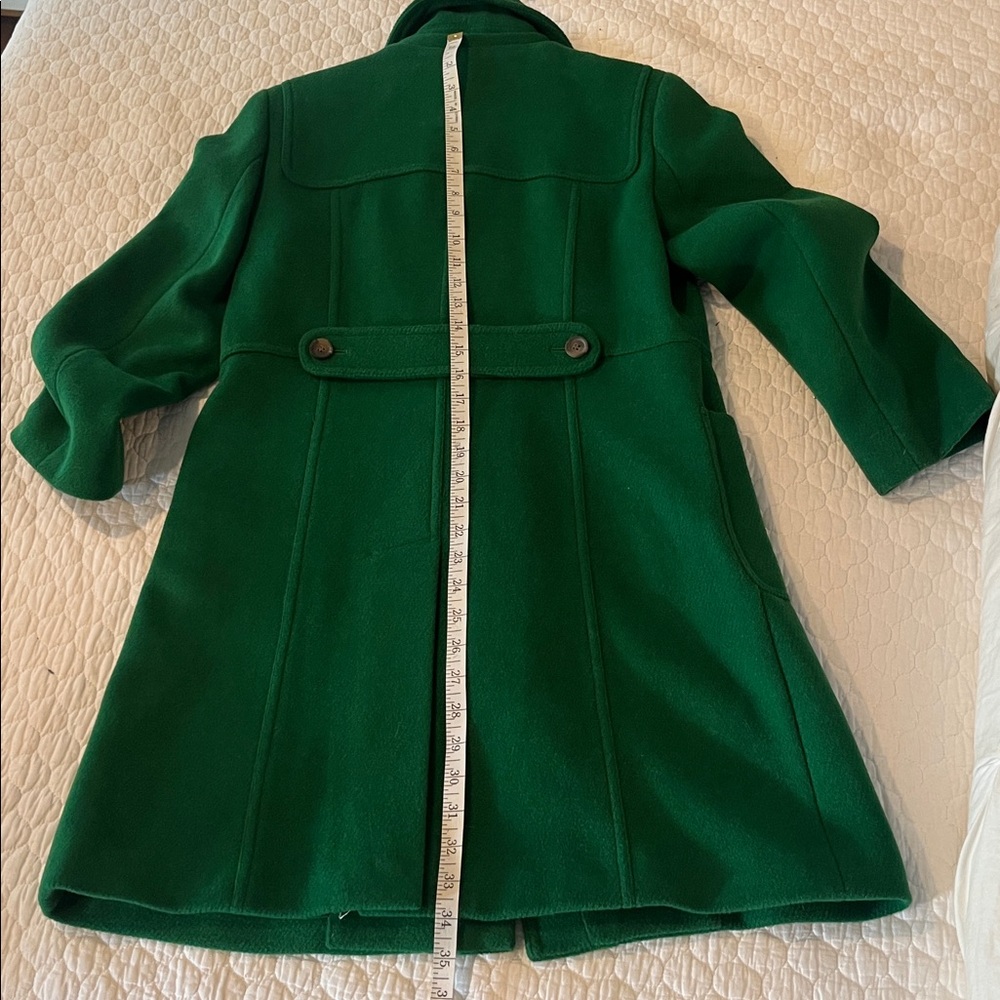 Talbots emerald green wool toggle coat - Picture 7 of 10